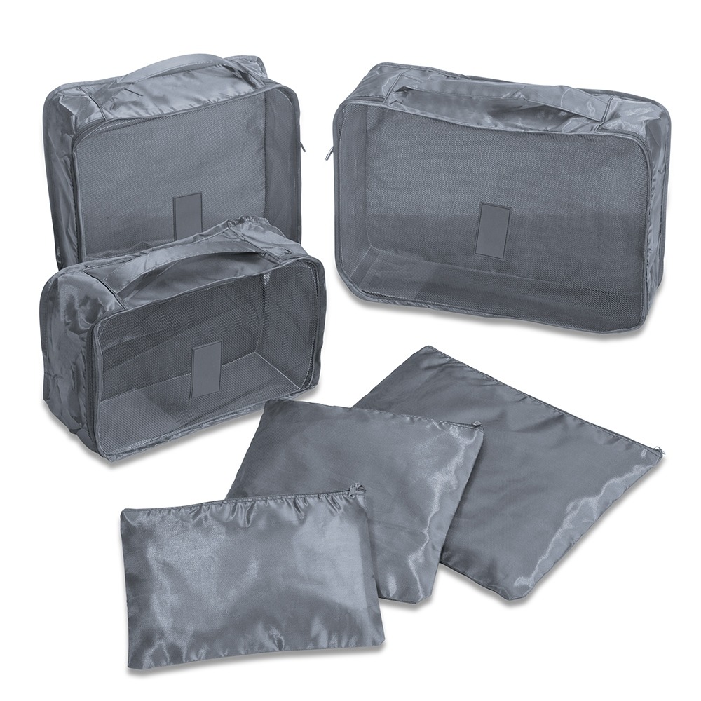 Kit Necessaire 6 Pecas CINZA 10404