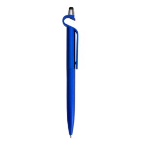 Caneta Plastica Touch com Suporte AZUL 12423