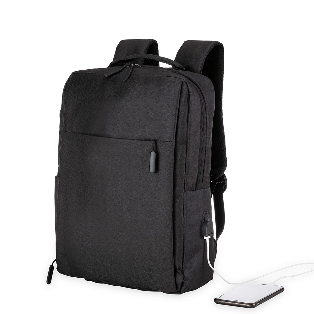 Mochila de Nylon USB PRETO 12107