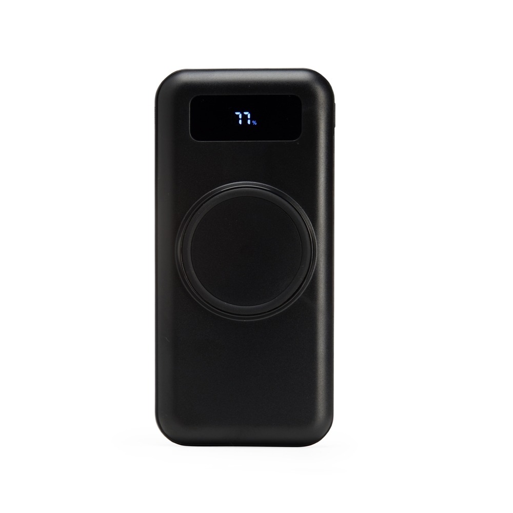 Power Bank 10 000mAh com Carregamento via Inducao ou via Cabo PRETO 17908
