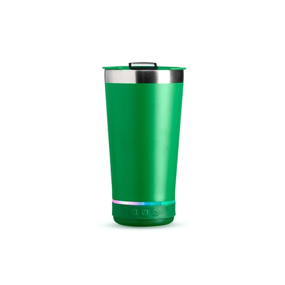 Copo Termico 400ml com Caixa de Som VERDE 18843