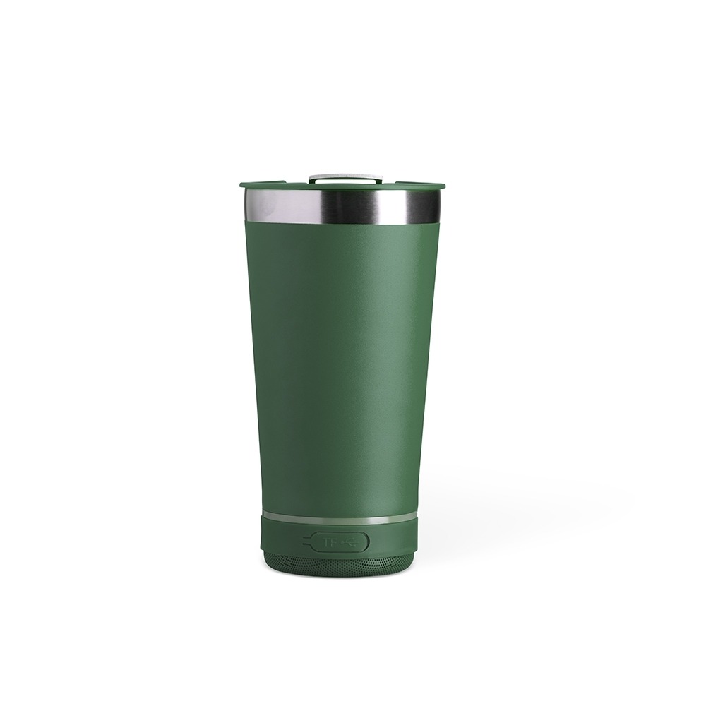 Copo Termico 400ml com Caixa de Som VERDE ESCURO 19735