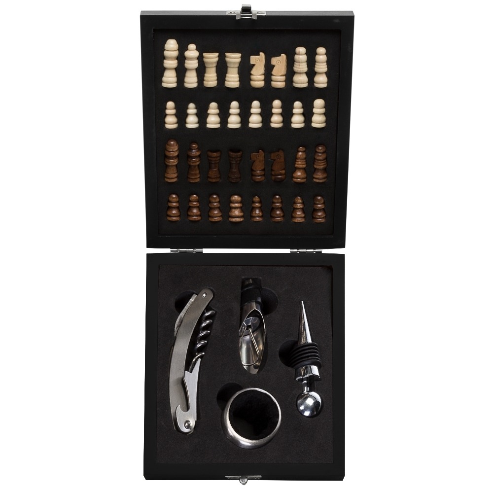 Kit Vinho Xadrez 4 pecas 225